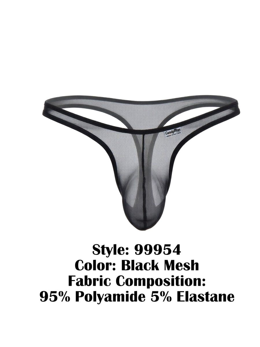 Mesh Black Sheer Thong - view 8
