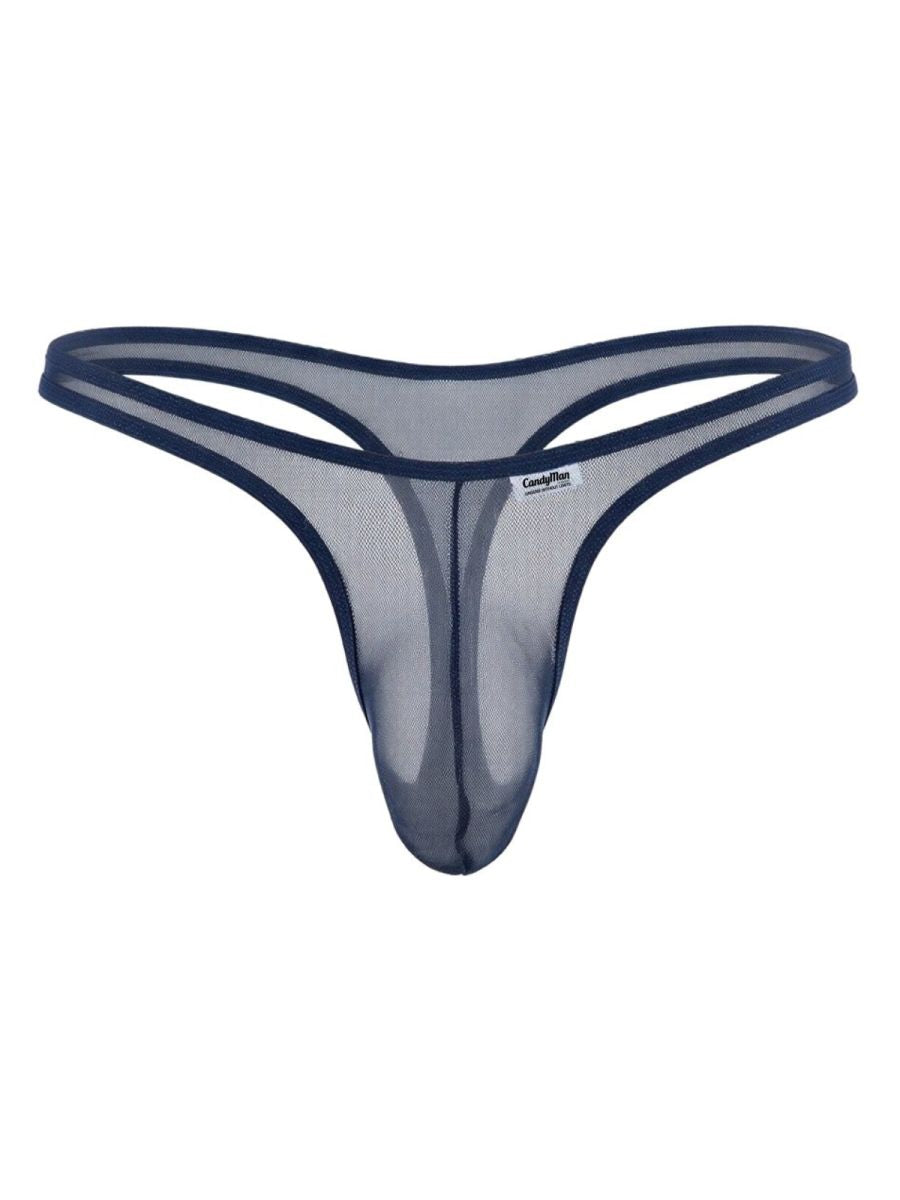 Mesh Navy Sheer Thong - view 5