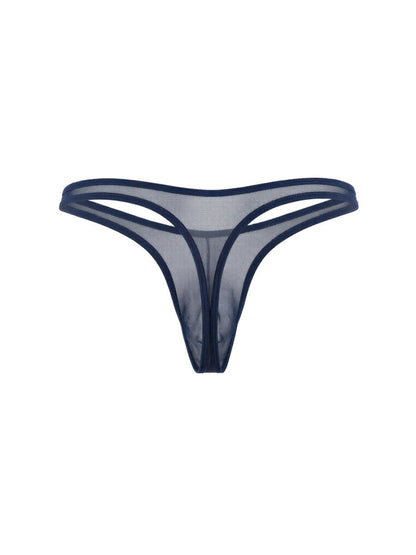 Mesh Navy Sheer Thong - view 6