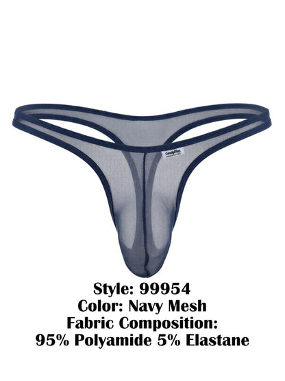 Mesh Navy Sheer Thong - view 8