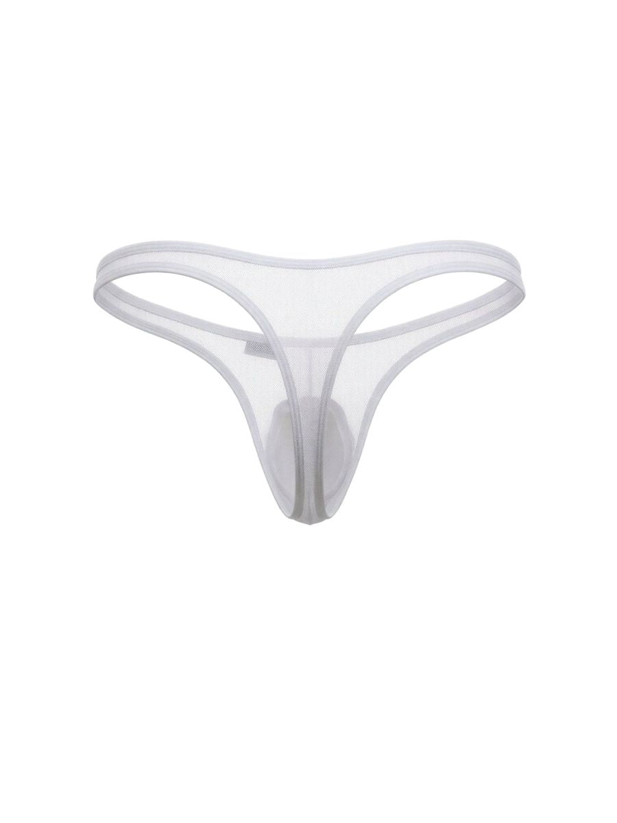 CandyMan 99954 Men's Underwear Sheer Mesh Thongs Color White Mesh