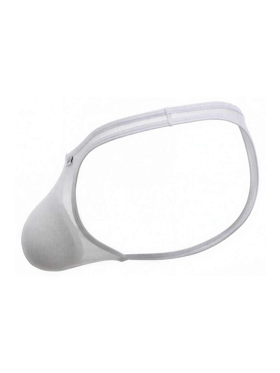 CandyMan 99954 Men's Underwear Sheer Mesh Thongs Color White Mesh