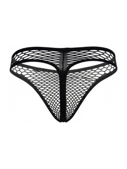 CandyMan 99963 Men's Underwear Fishnet Breathable Thong Color Black