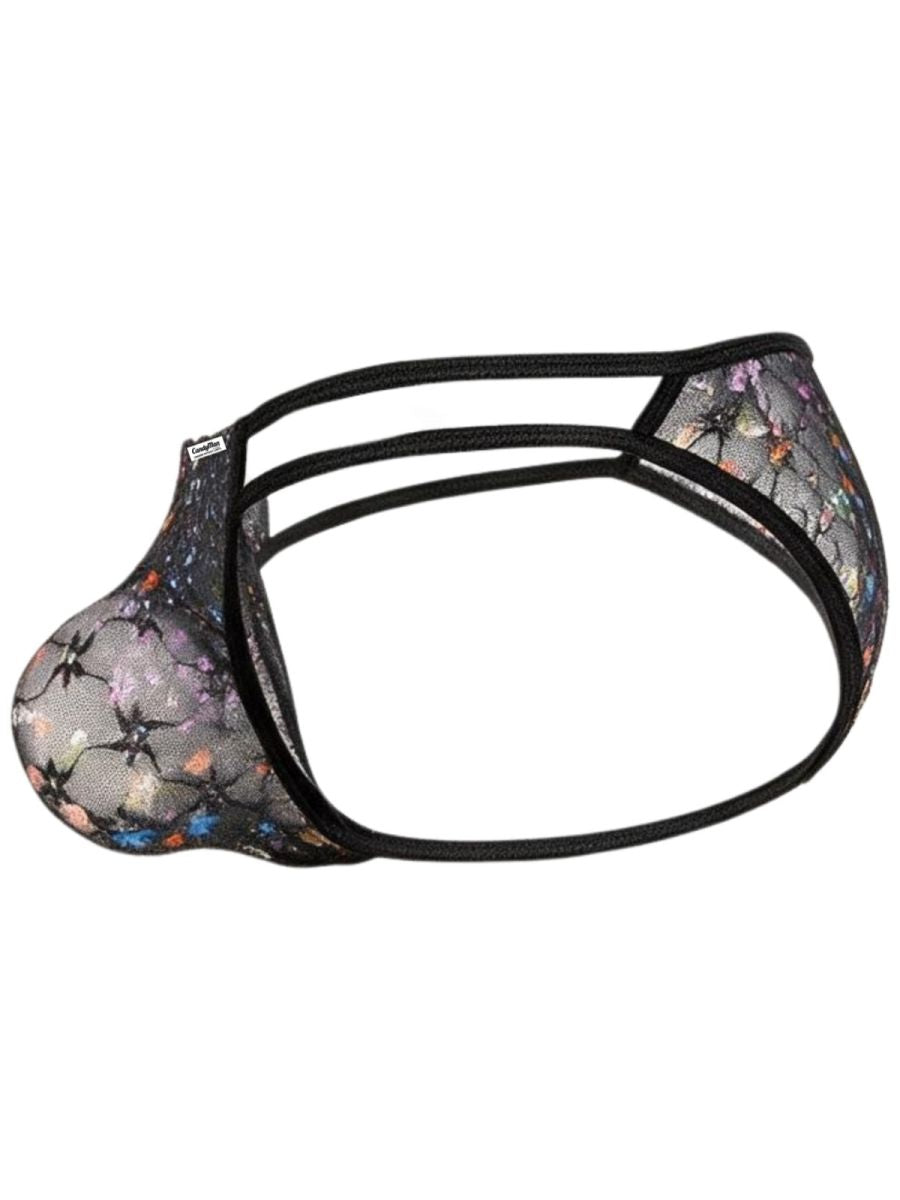 Seductive Black Printed Mesh Jockstrap - view 7