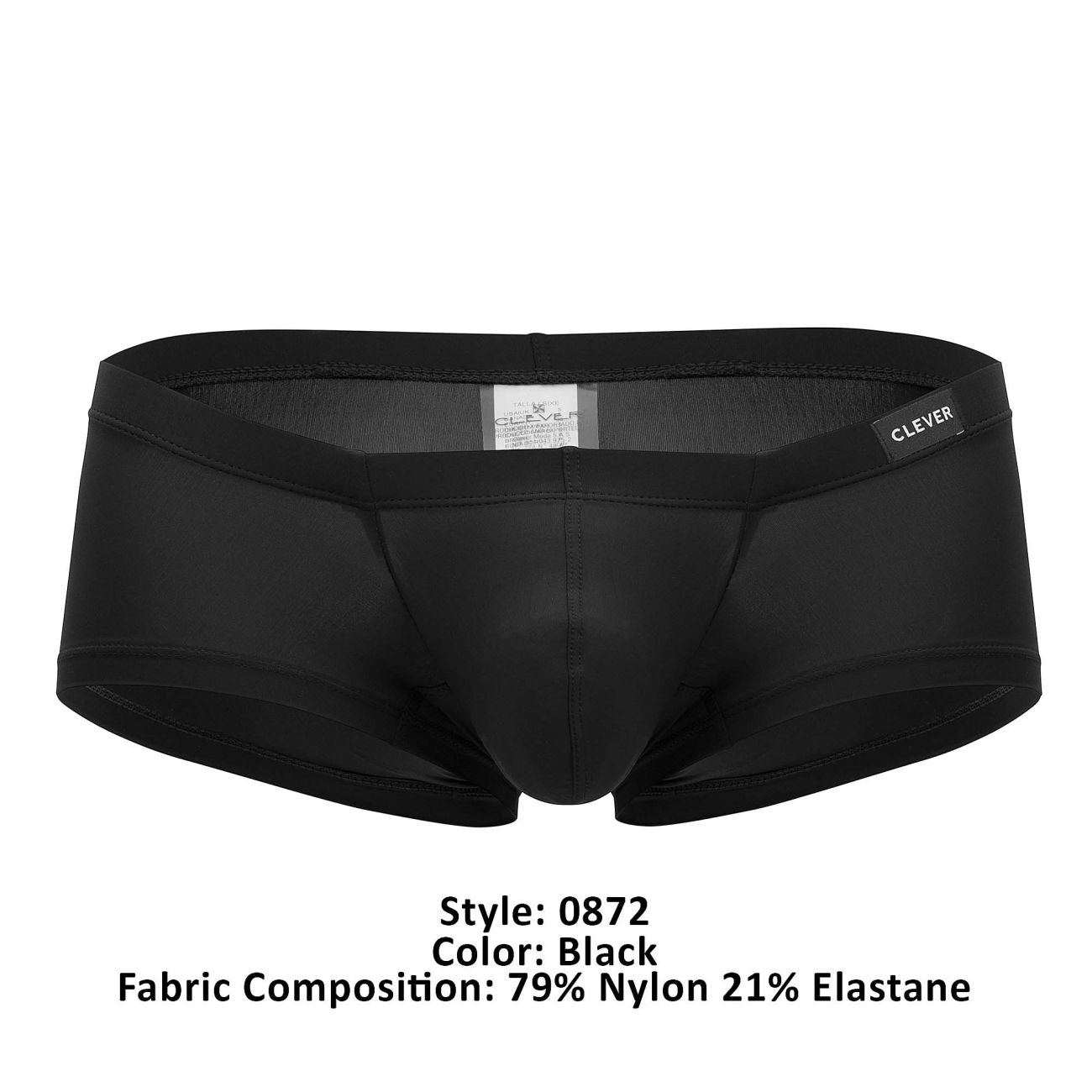 Clever Moda Men's Underwear 0872 Latin Trunks Color Black