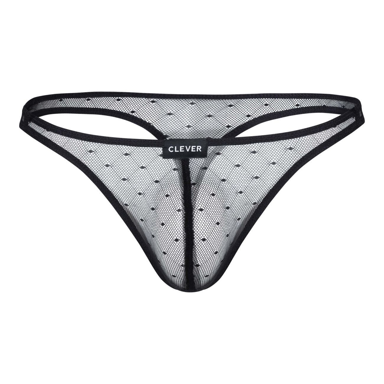 Clever Moda Men's Underwear 100008 3PK Autralian Latin Thongs Color Black-Orange-Black
