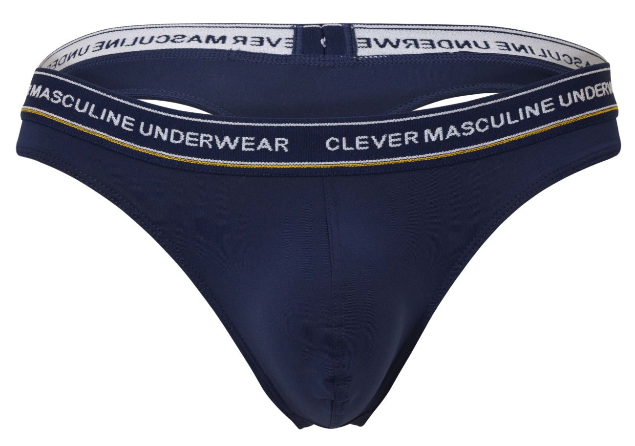 Clever Moda Men's Underwear 100010 3PK Australian Latin Thongs Color Blue-Petrol-Green