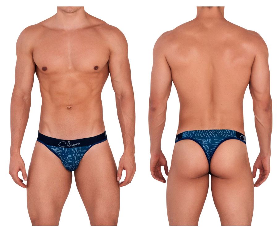 Clever Moda Men's Underwear 1416 Lush Thongs Color Dark Blue