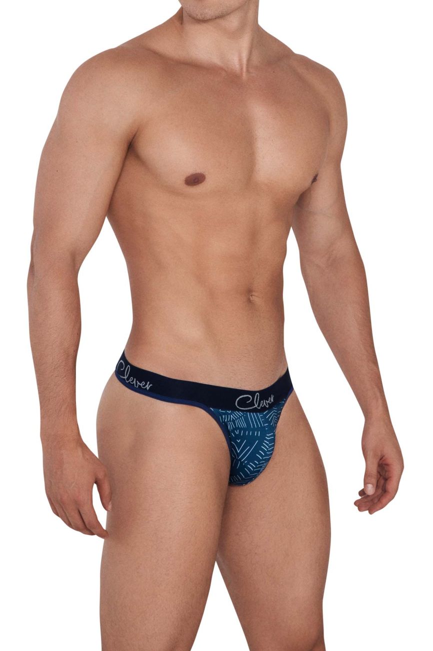 Clever Moda Men's Underwear 1416 Lush Thongs Color Dark Blue