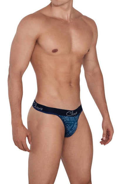 Clever Moda Men's Underwear 1416 Lush Thongs Color Dark Blue