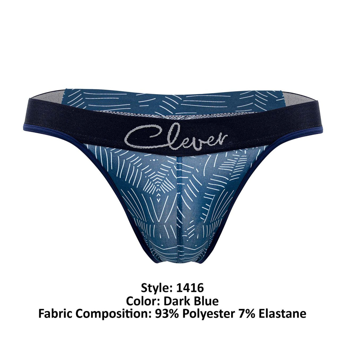 Clever Moda Men's Underwear 1416 Lush Thongs Color Dark Blue