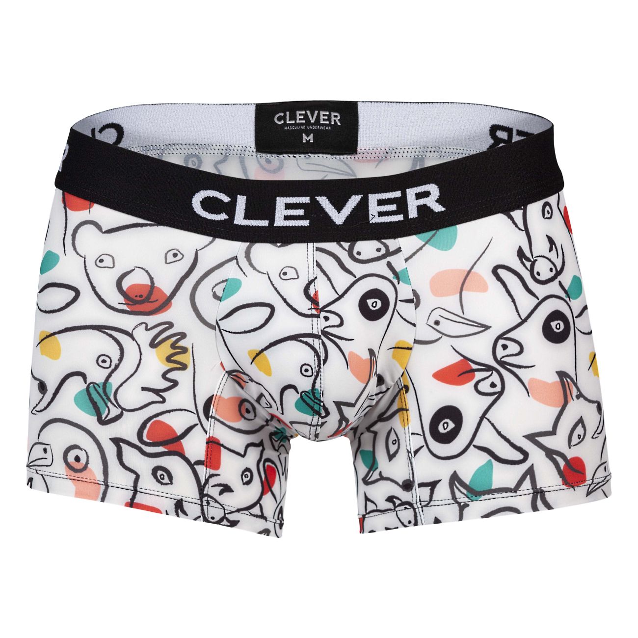 Clever Moda Men's Underwear 1725 Grange Trunks Color White