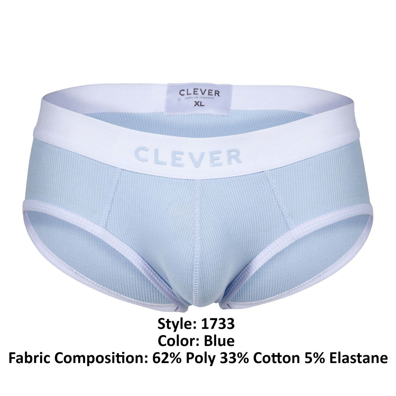 Clever Moda Men's Underwear 1733 Colors Briefs Color Blue