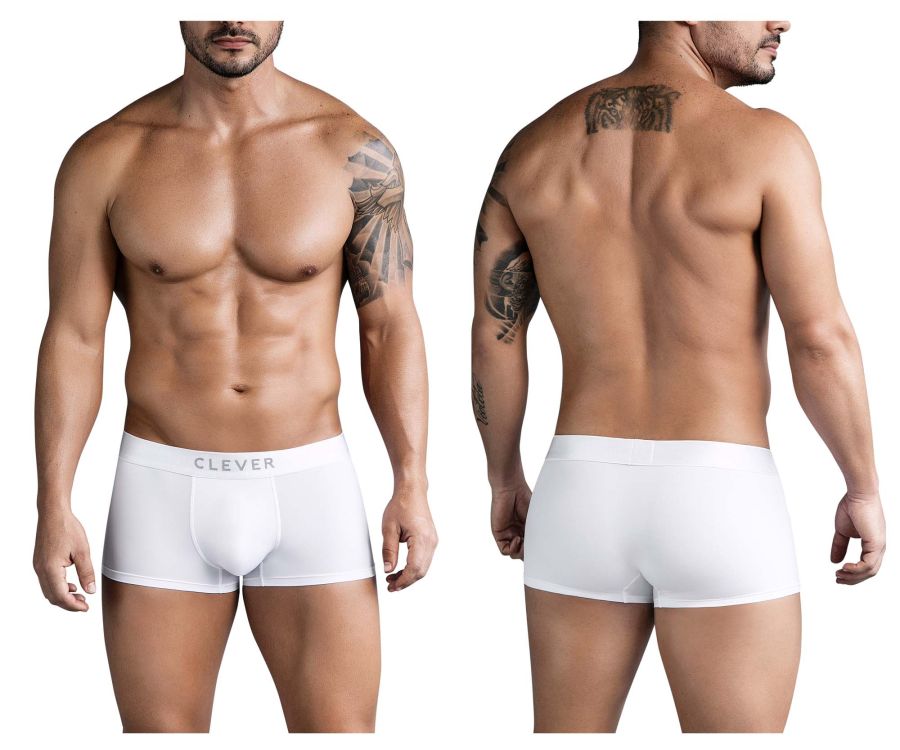 Clever Moda Men's Underwear 1752 Victor Trunks Color White