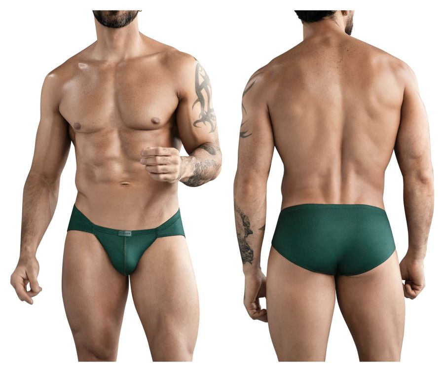 Clever Moda Men's Underwear 1775 Optimo Briefs Color Dark Green