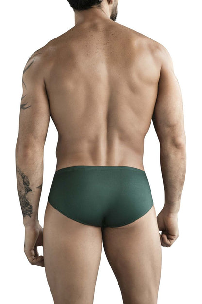 Clever Moda Men's Underwear 1775 Optimo Briefs Color Dark Green