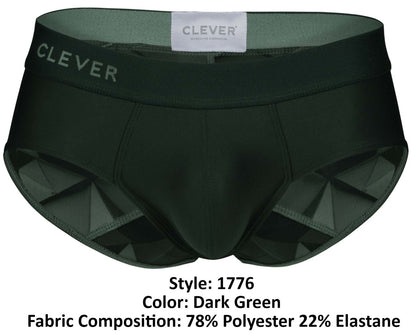 Clever Moda Men's Underwear 1776 Venecia Briefs Color Dark Green