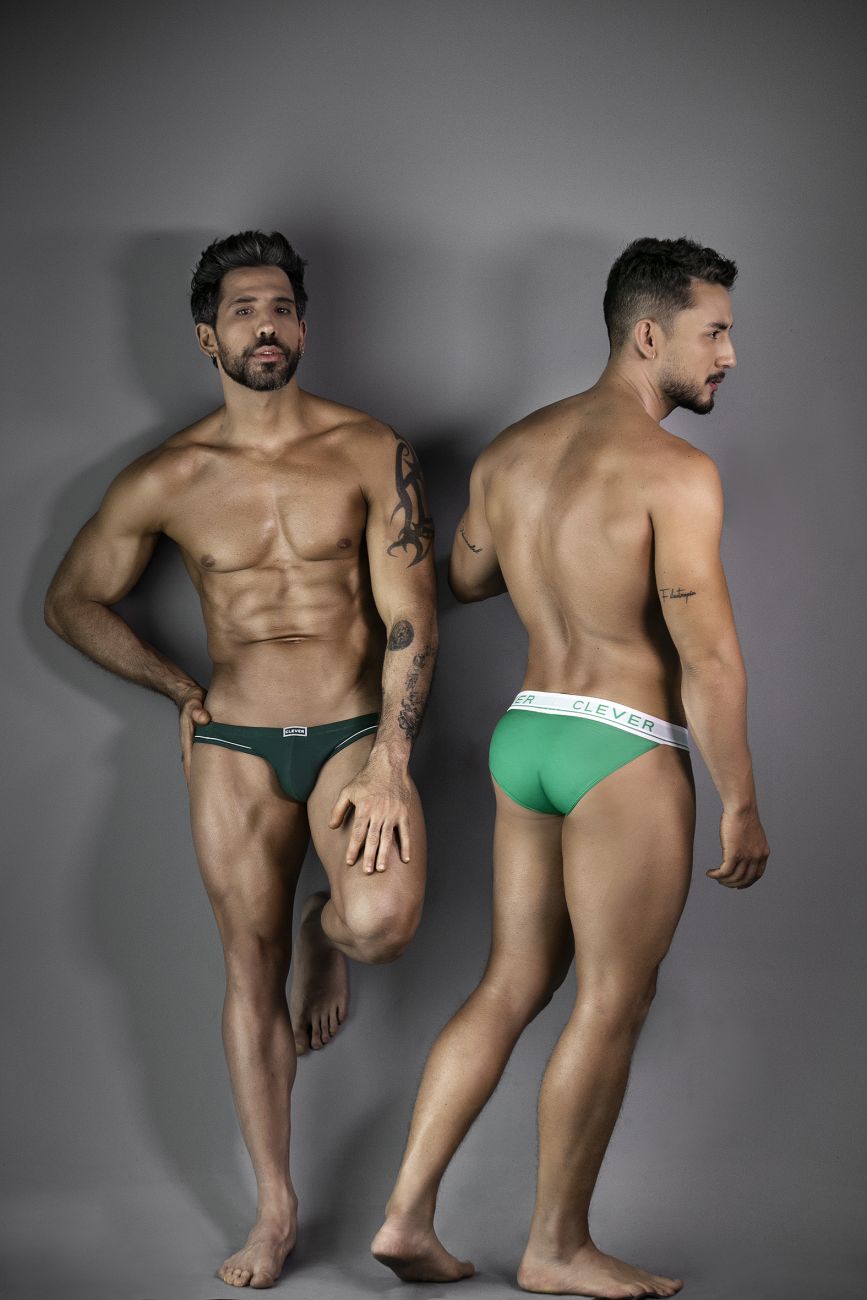 Clever Moda Men's Underwear 1782 Argovia Briefs Color Dark Green