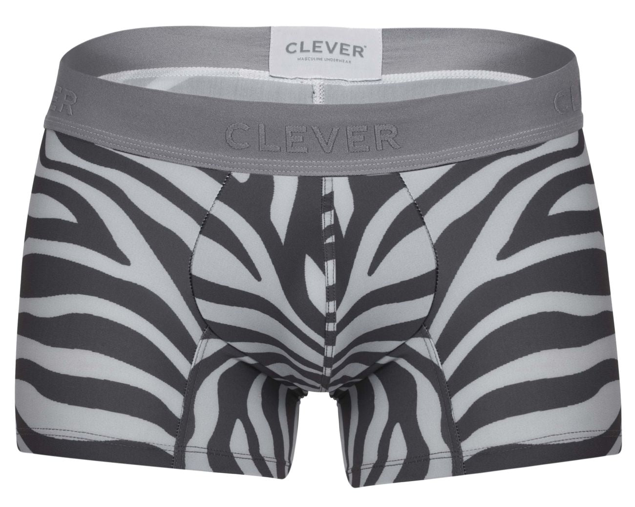 Clever Moda Men's Underwear 1800 Cebra Trunks Color Gray