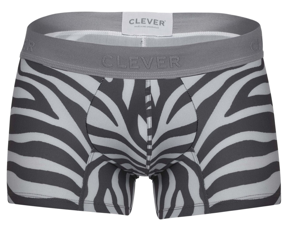 Clever Moda Men's Underwear 1800 Cebra Trunks Color Gray