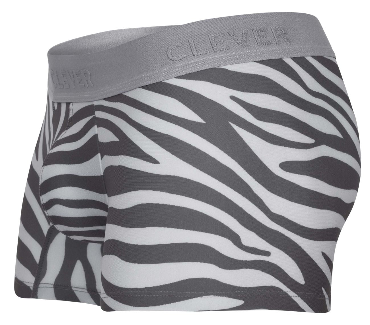 Clever Moda Men's Underwear 1800 Cebra Trunks Color Gray