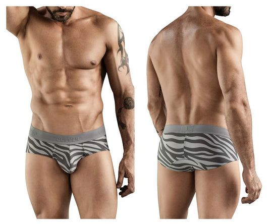 Clever Moda Cebra Briefs - Gray