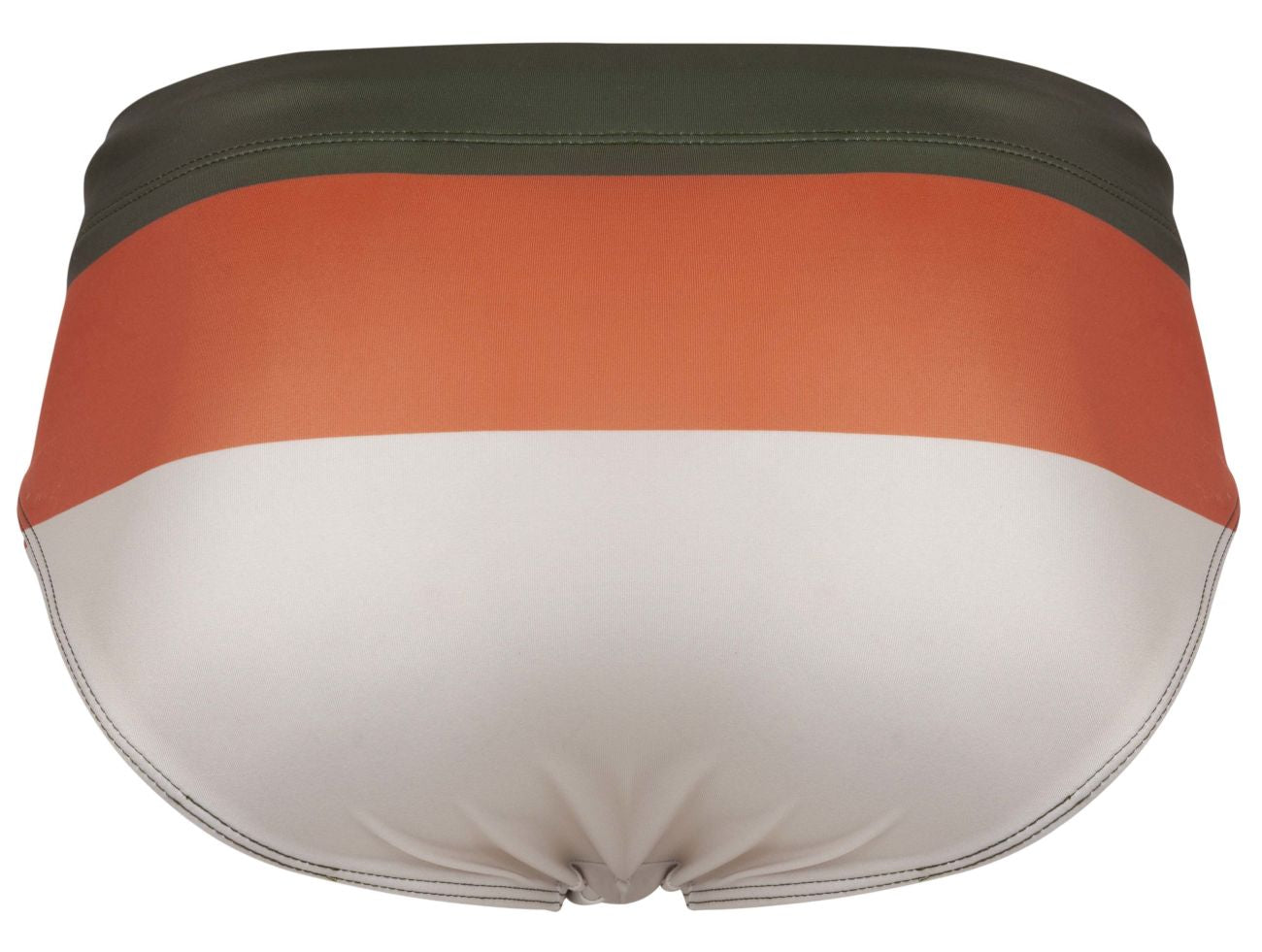 Clever Moda Men's swimwear 1802 Wave Swim Briefs Color Green
