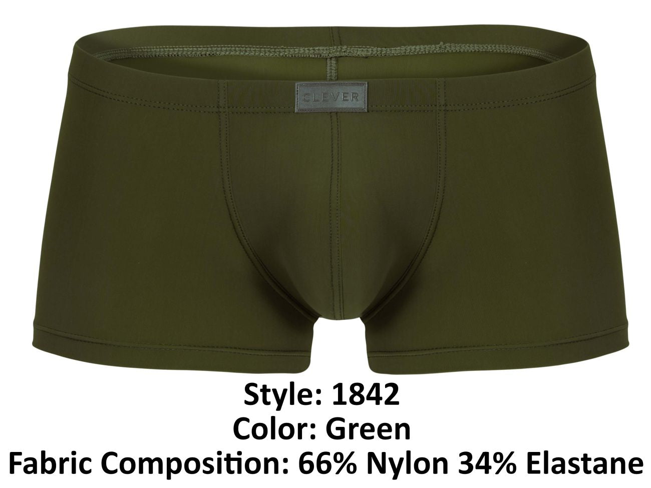 Clever Moda Men's Underwear 1842 Buenavista Trunks Color Green