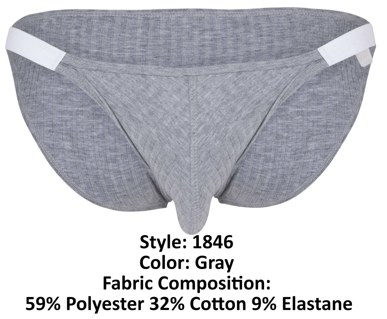 Clever Moda Men's Underwear 1846 Mantra Bikini Color Gray