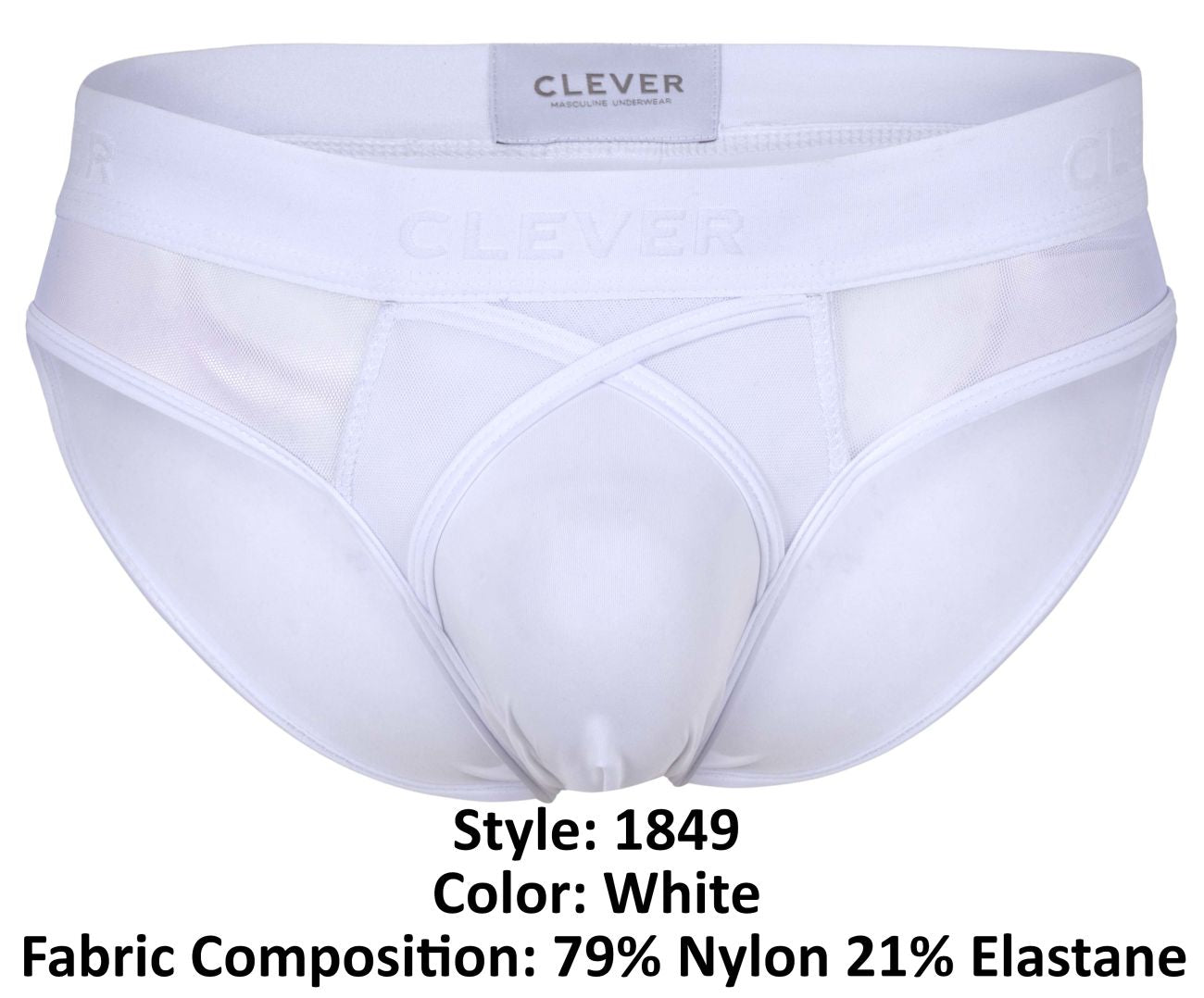Clever Moda Men's Underwear 1849 Eros Bikini Color White