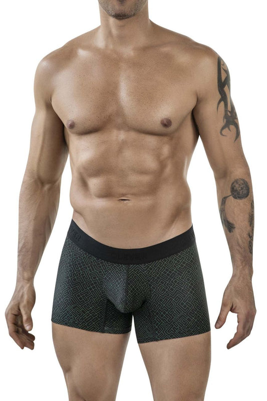 Clever Moda Men's Underwear 1850 Laberin Trunks Color Black