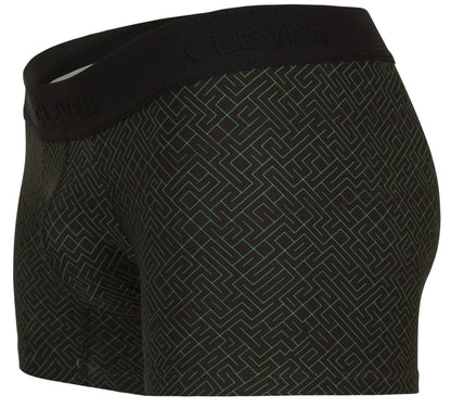 Clever Moda Men's Underwear 1850 Laberin Trunks Color Black