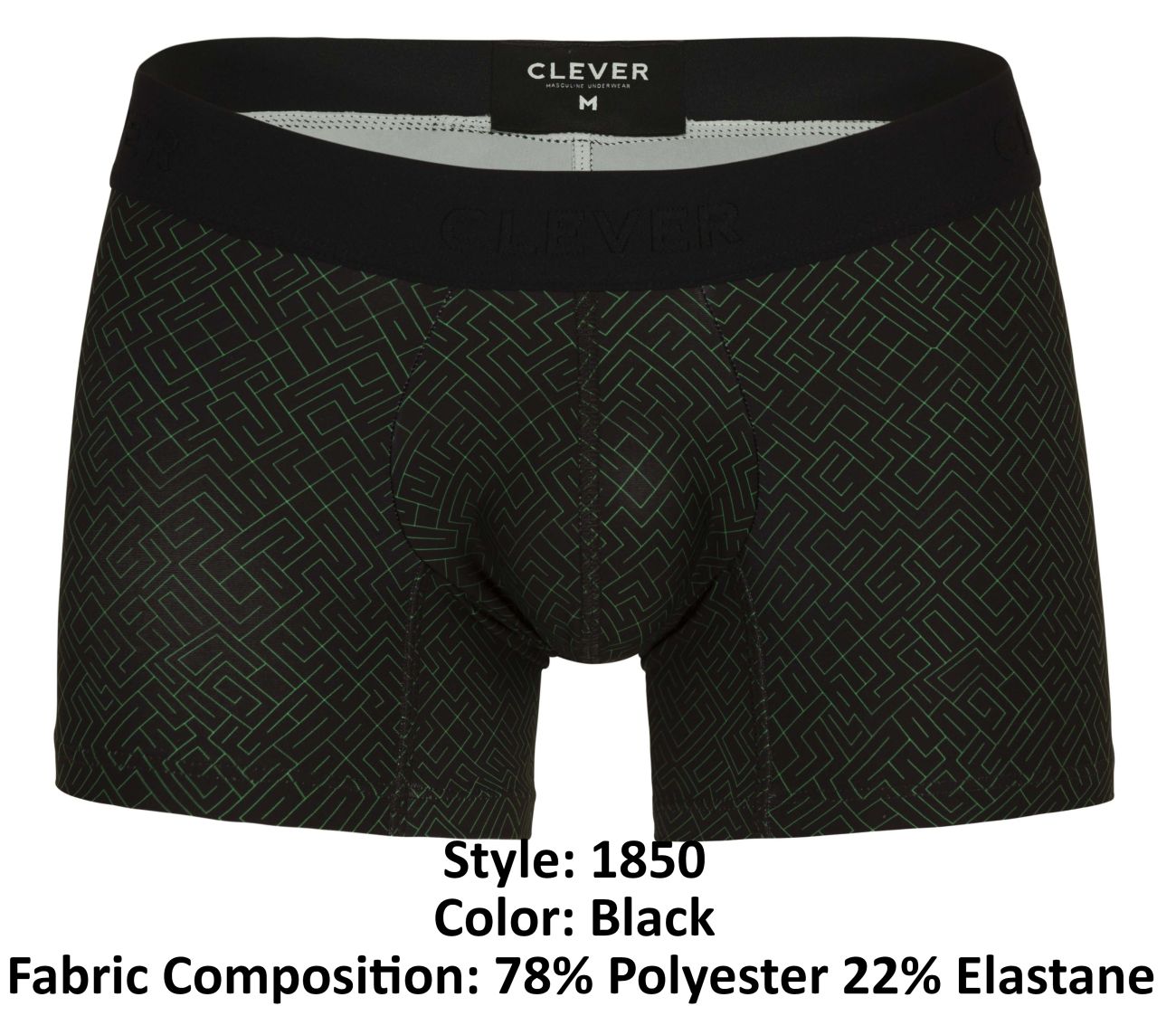 Clever Moda Laberin Trunks - Black