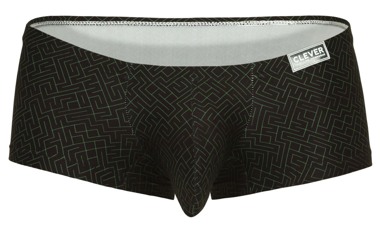 Clever Moda Men's Underwear 1852 Laberin Trunks Color Black