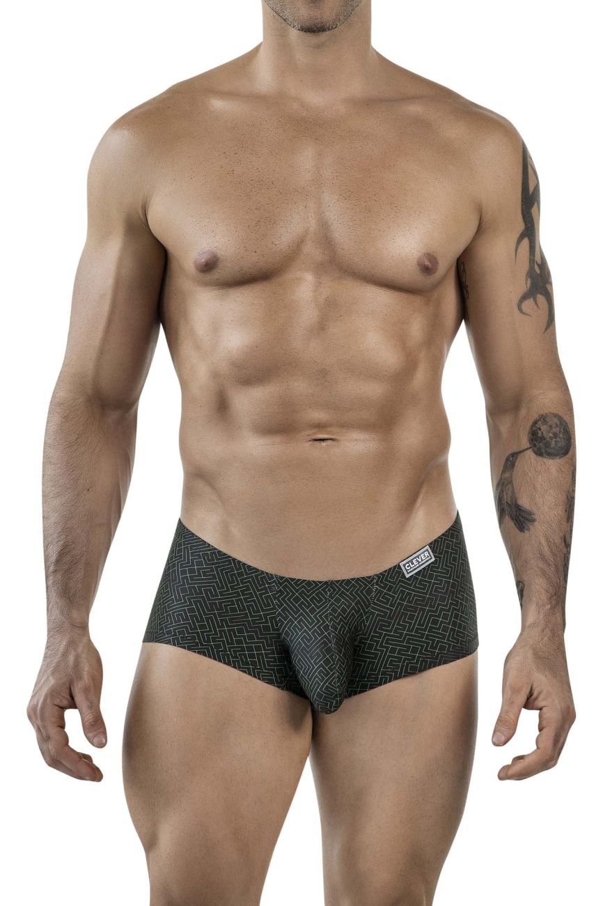 Clever Moda Men's Underwear 1852 Laberin Trunks Color Black