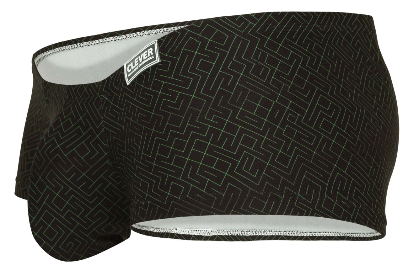 Clever Moda Men's Underwear 1852 Laberin Trunks Color Black