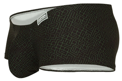Clever Moda Men's Underwear 1852 Laberin Trunks Color Black