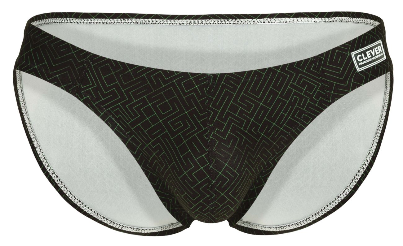 Clever Moda Men's Underwear 1853 Laberin Bikini Color Black