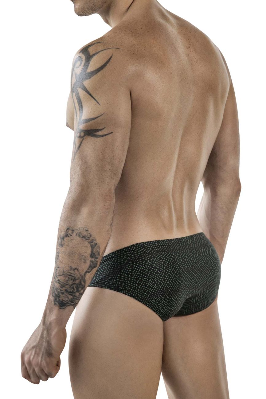 Clever Moda Men's Underwear 1853 Laberin Bikini Color Black
