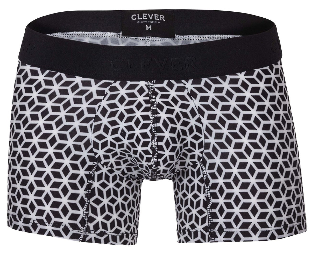 Clever Moda Cuadricula Trunks - White