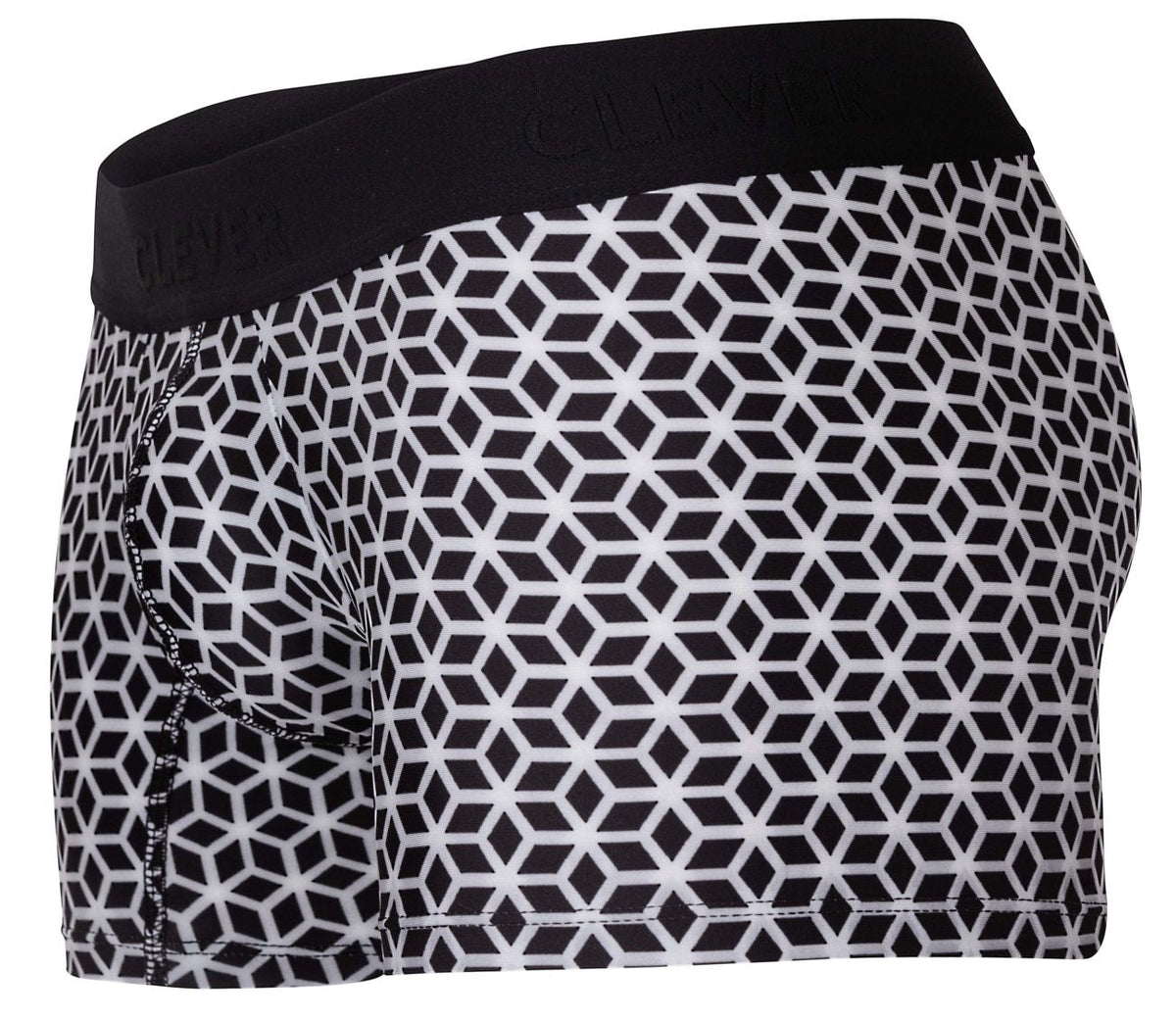Clever Moda Cuadricula Trunks - White