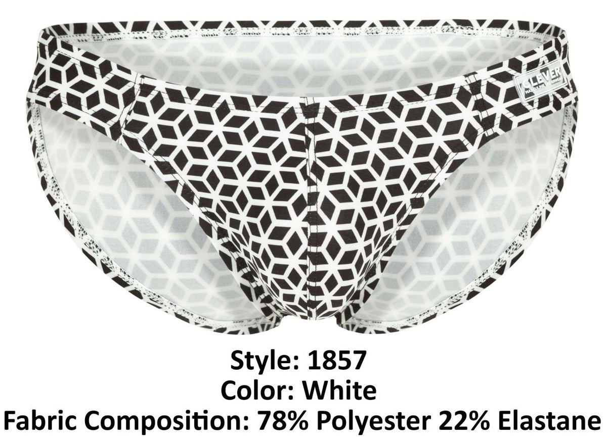 Clever Moda Cuadricula Bikini - White