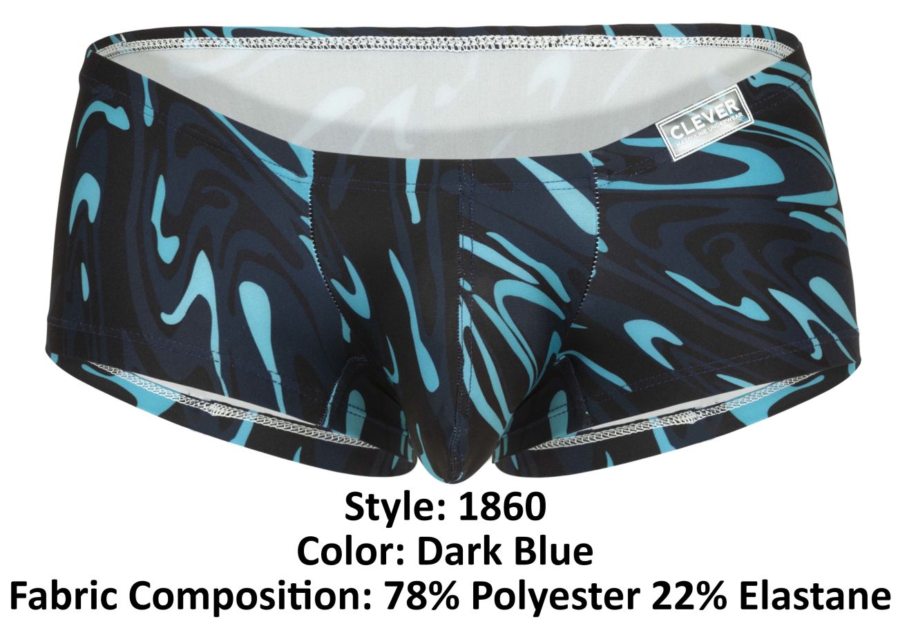 Clever Moda Men's Underwear 1860 Grosh Trunks Color Dark Blue