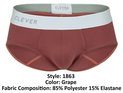 Clever Moda Men's Underwear 1863 Lecler Briefs Color Grape