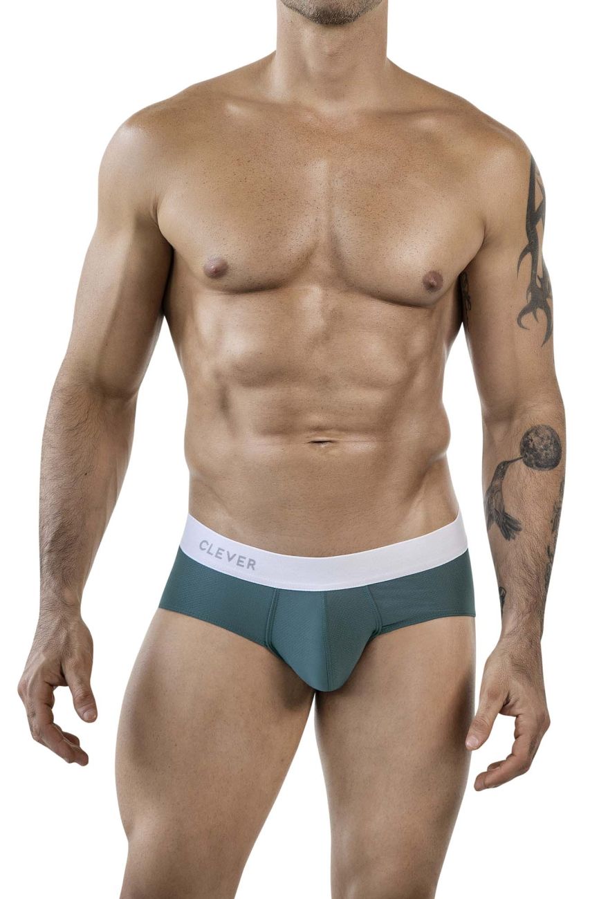 Clever Moda Men's Underwear 1863 Lecler Briefs Color Green