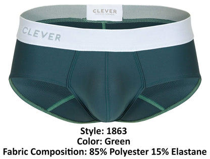 Clever Moda Men's Underwear 1863 Lecler Briefs Color Green