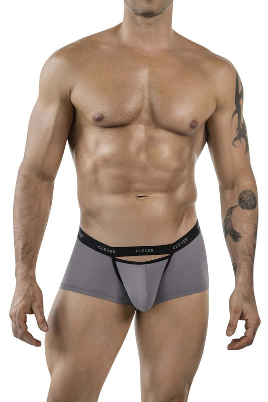 Clever Moda Men's Underwear 1866 Tokio Trunks Color Gray