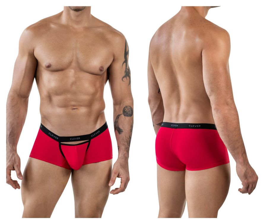 Clever Moda Men's Underwear 1866 Tokio Trunks Color Red