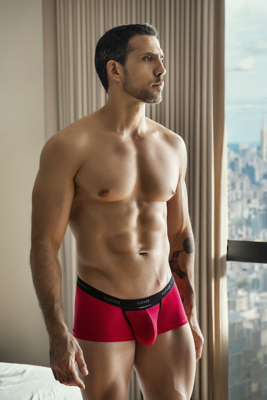 Clever Moda Men's Underwear 1866 Tokio Trunks Color Red