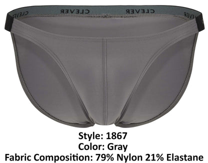 Clever Moda Men's Underwear 1867 Tokio Bikini Color Gray